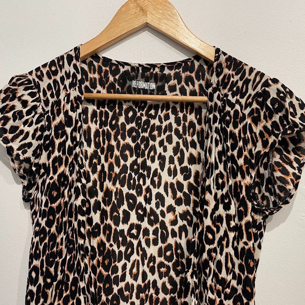 Reformation Oyster Mini Wrap Dress